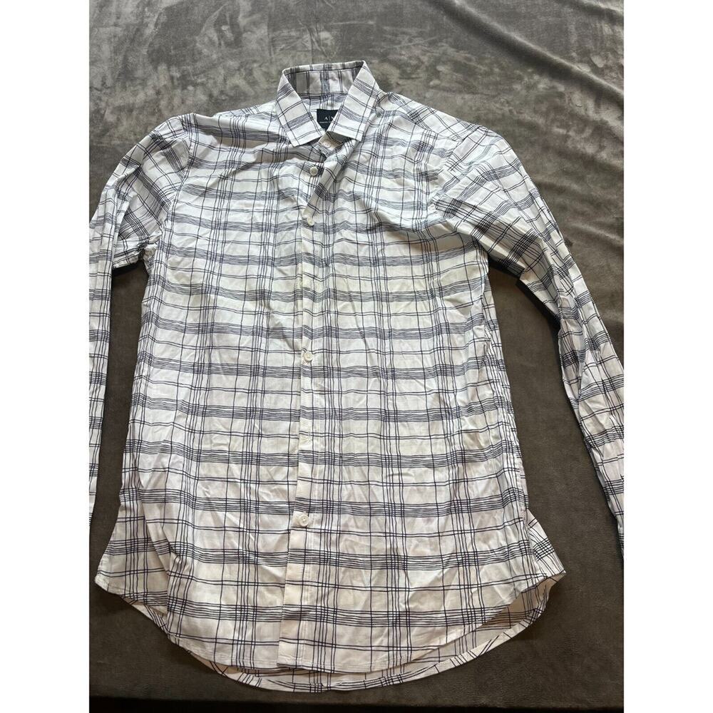 Men's Armani Exchange Long Sleeve Shirt Size Small S Slim fit Button Down